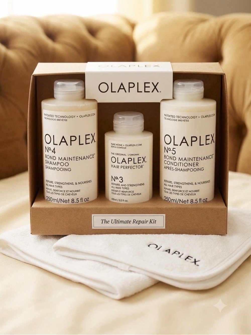 Olaplex Ultimate Repair Kit No. 3, No. 4 & No. 5 Hair Treatment Bundle NEW 8.5oz